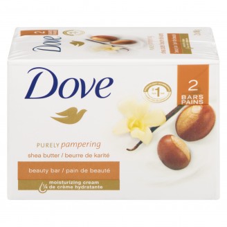 Dove Beauty Bar with Shea Butter & Vanilla Scent Bars, 2 Pack x 106 g